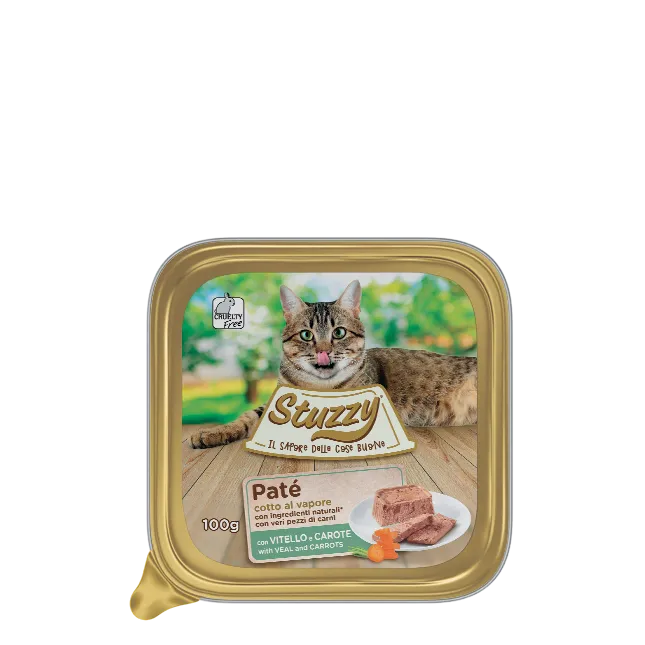 Stuzzy Paté Vitello e Carote 100g – Gatto Adulto Stuzzy Paté Vitello e Carote 100g – Gatto Adulto